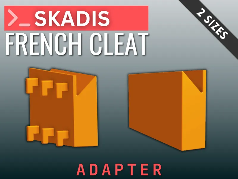 Skadis French Cleat adapter (A1 Mini optimized)