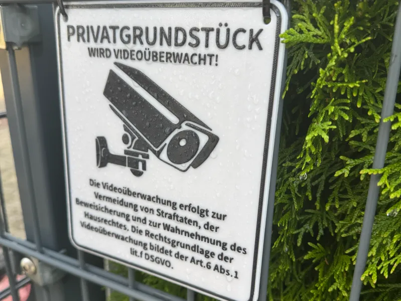 Kameraschild Privatgrundstück