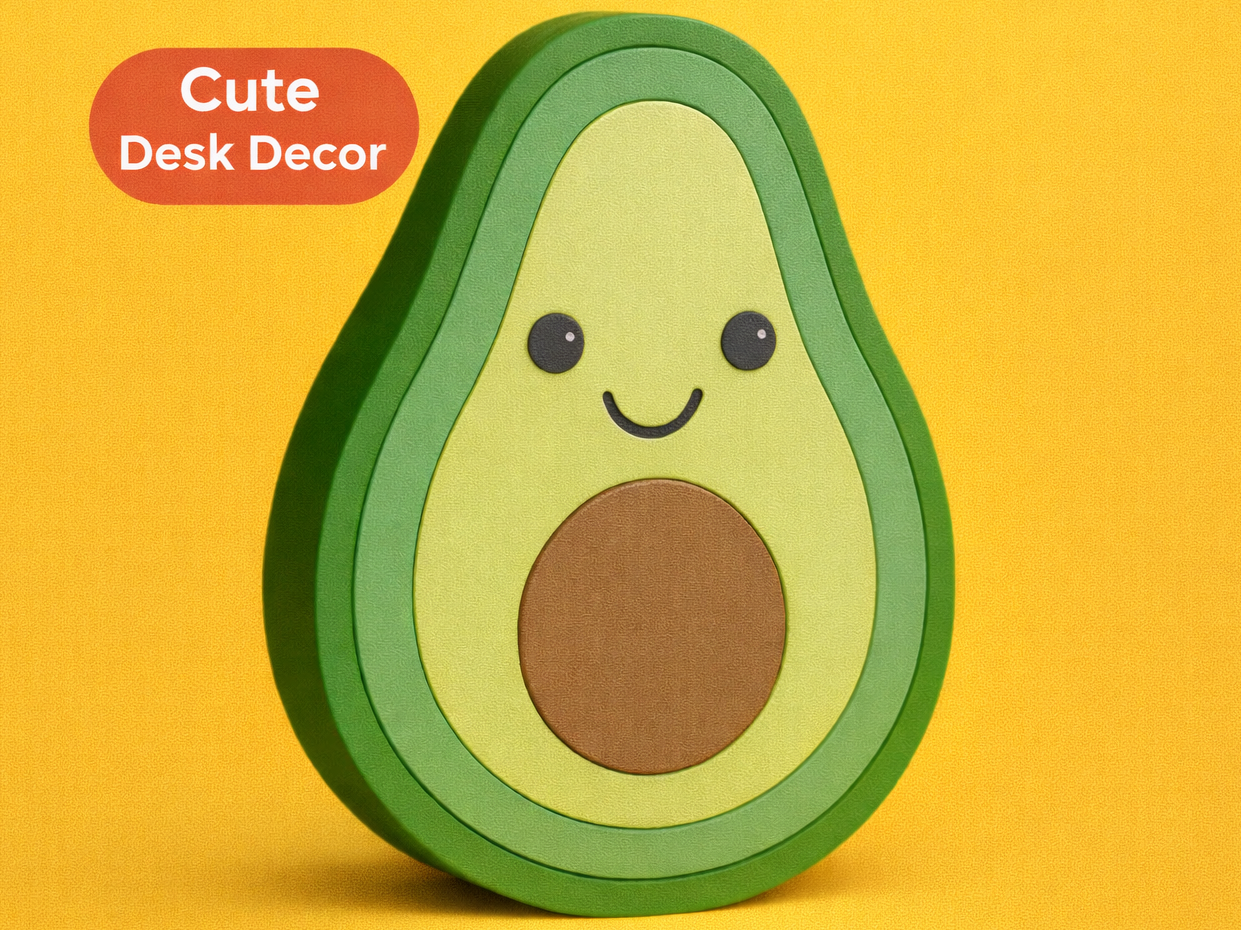 Cute Smiley Avocado Desk Figurine
