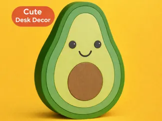 Cute Smiley Avocado Desk Figurine