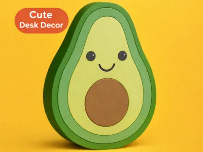 Cute Smiley Avocado Desk Figurine