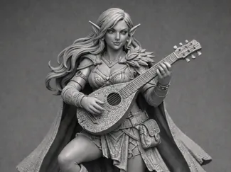 DND Female Elf Bard