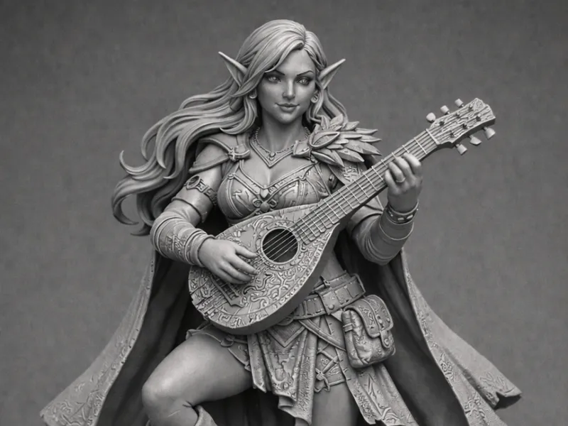 DND Female Elf Bard 