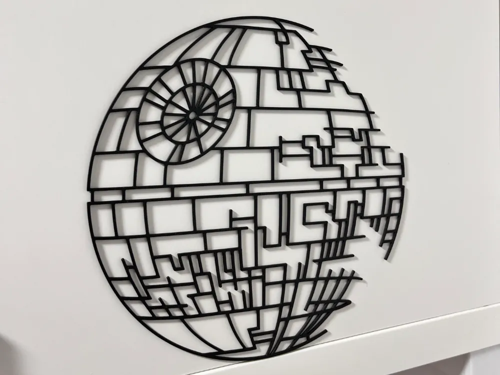 Star Wars Death Star wall art decoration - Free 3D Print Model - MakerWorld