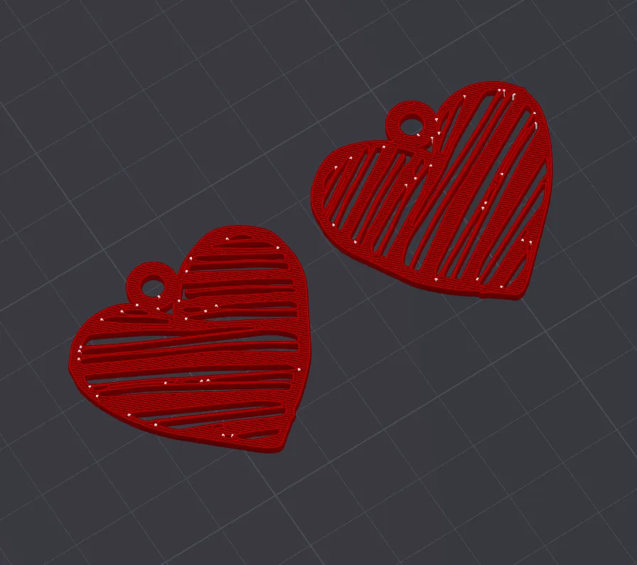 Valentine's Day Heart Earrings Set 1 view 3