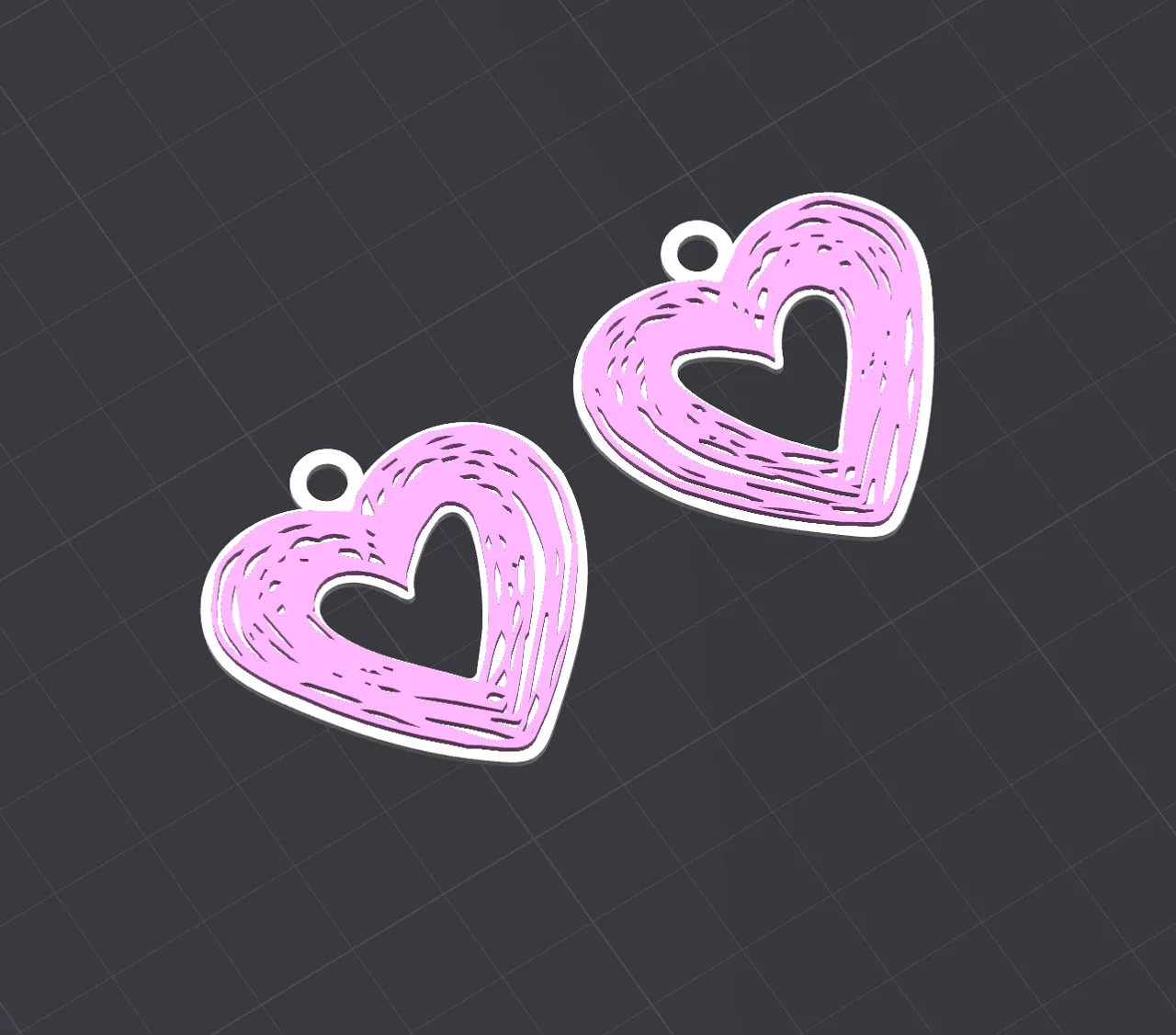Valentine's Day Heart Earrings Set 1 view 4