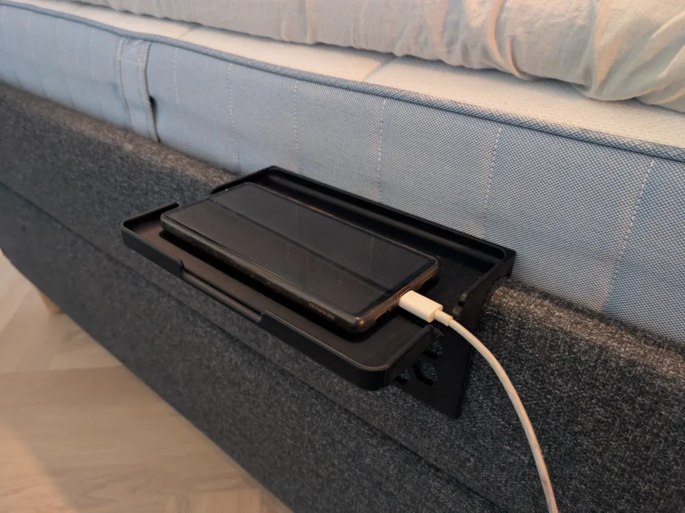 Bed frame shelf - (Ideal for IKEA Idanas 27–28 mm) - Free 3D Print ...
