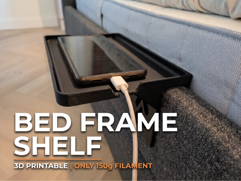 Bed frame shelf - (Ideal for IKEA Idanas 27–28 mm) - Free 3D Print ...