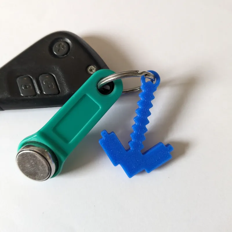 Retro Pixelated Minecraft-inspired keyrings