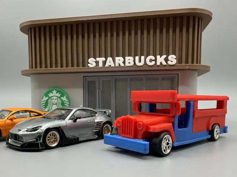 1/64 Modern Starbucks Scale Model