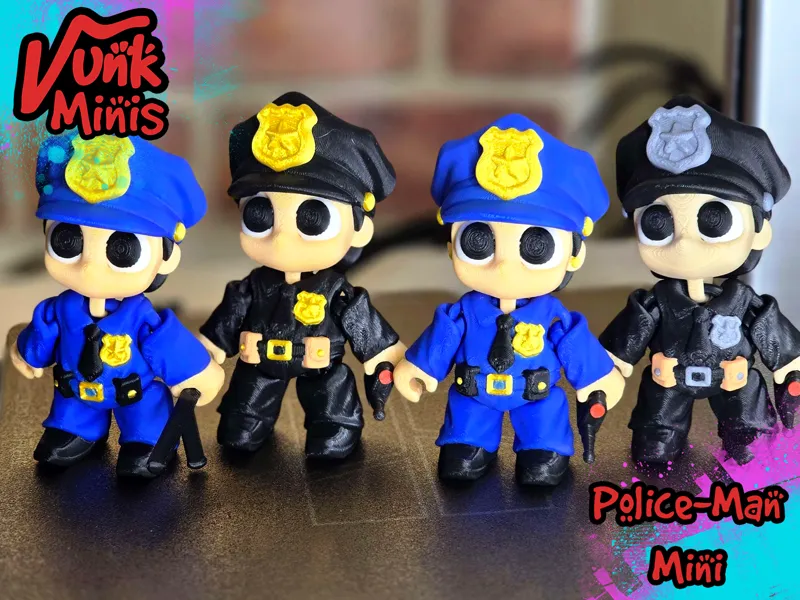 Police-Man Mini MultiColor Flexis