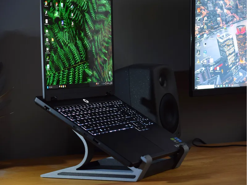 Sleek padded Laptop Stand (+PSU Storage)