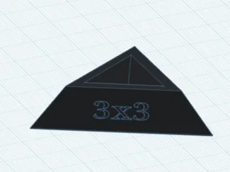 Rubik´s Cube 3x3 stand with writing