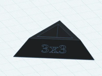Rubik´s Cube 3x3 stand with writing