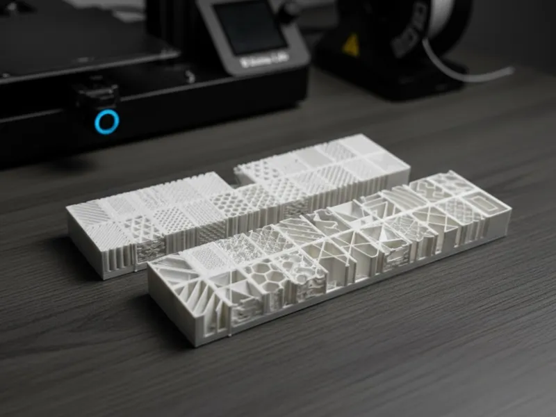 22 Infill Patterns in One Print! 3D Sample Model