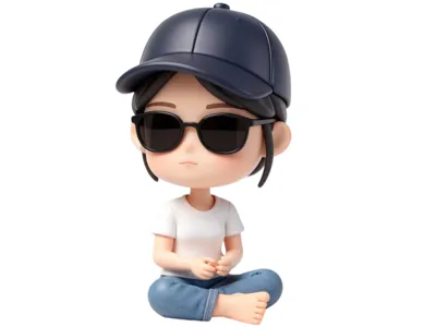 Girl character figurine