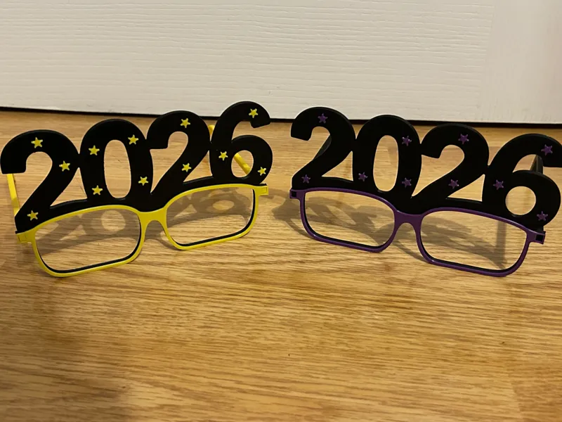 New Year's Eve Party Glasses 2026 without AMS