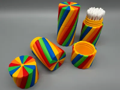 Customizable colored threaded container