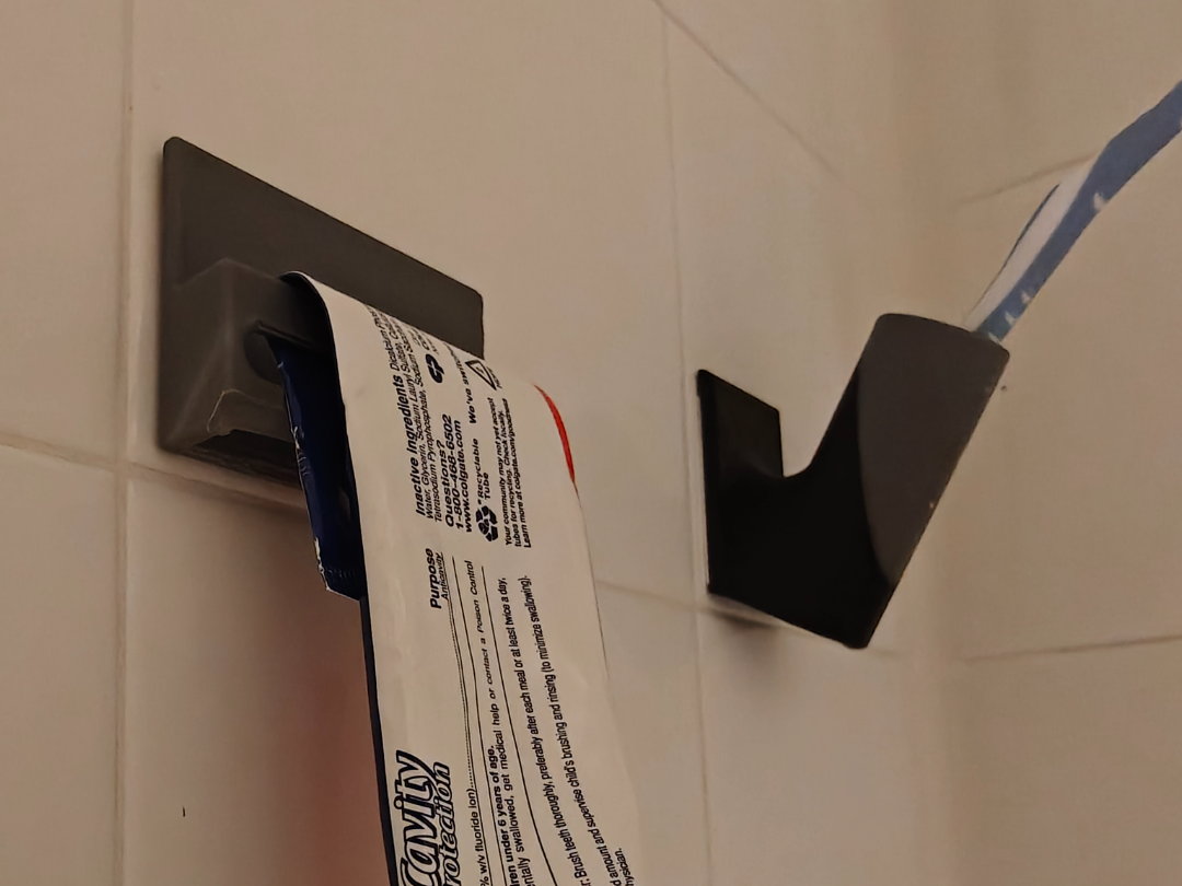Wall-Mounted Toothbrush & Toothpaste Holder 