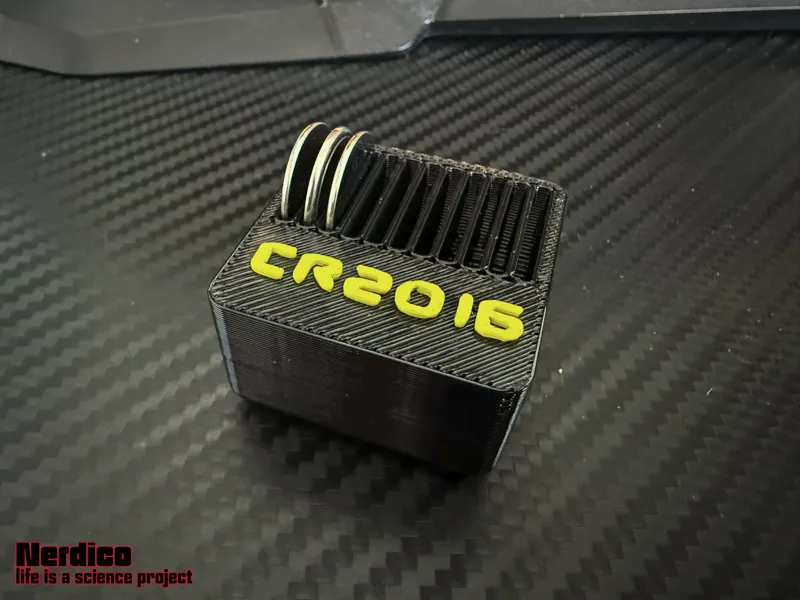 Gridfinity 1x1 Batteriehalter für CR2016