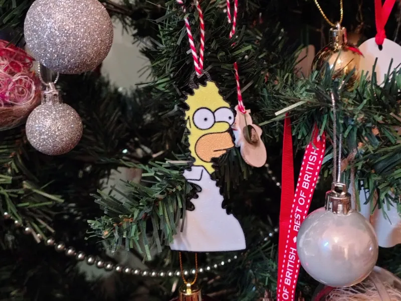 Homer Simpson Bush Meme Model Ornament