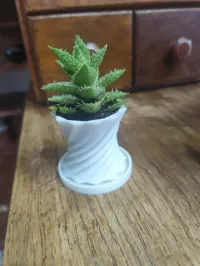 Vase torsadé avec sa soucoupe — photo 5
