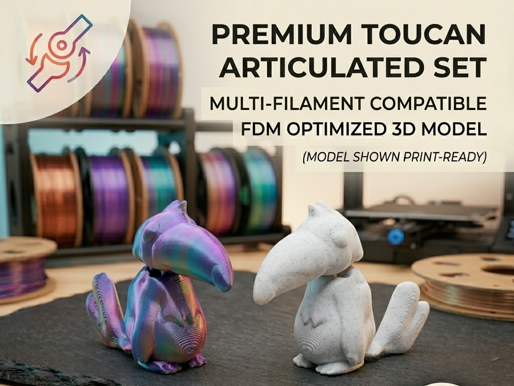 The Tropical Toucan | Cute Articulated Flexi-Bird