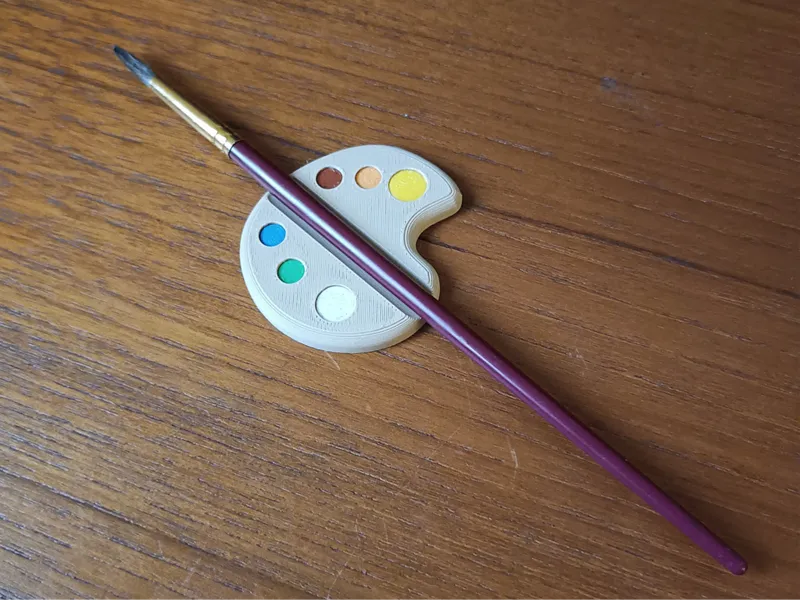 Brush holder color palette