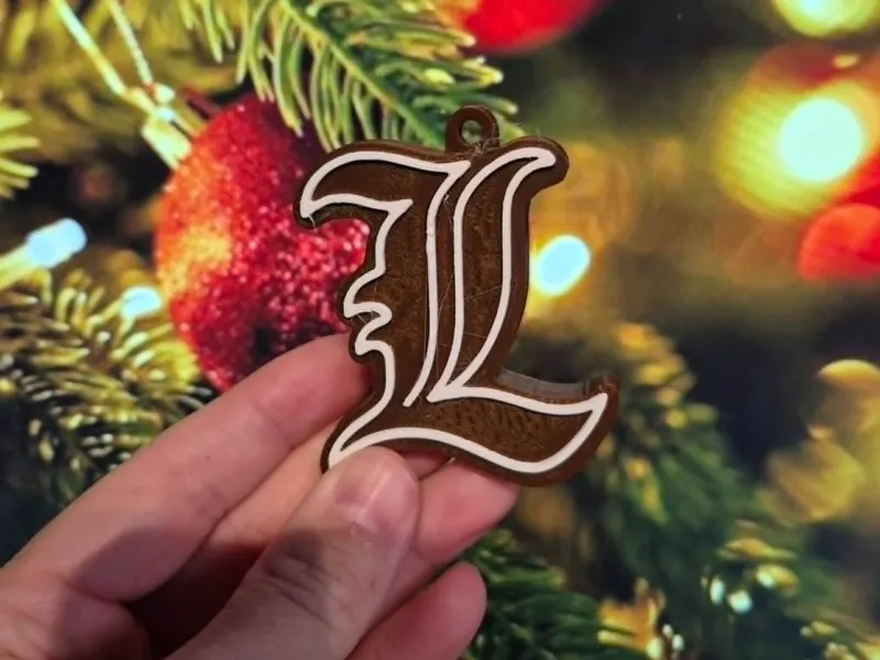 L Death Note Logo Gingerbread Ornament