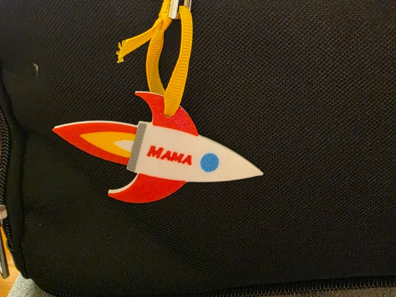 Rocket Keychain Customizable name