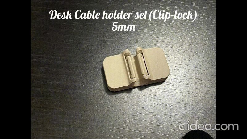 Desk Cable Holder Set (Clip-Lock) 5mm