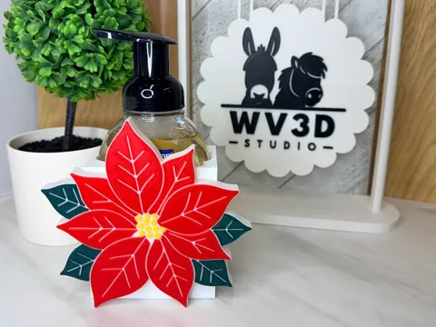 Tapa o cubierta: Interchangeable Cover - Poinsettia — referencia de MakerWorld