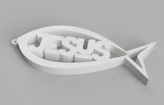 Jesus Fish Keychain