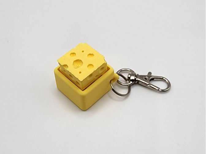Cheese Click Fidget Keychain