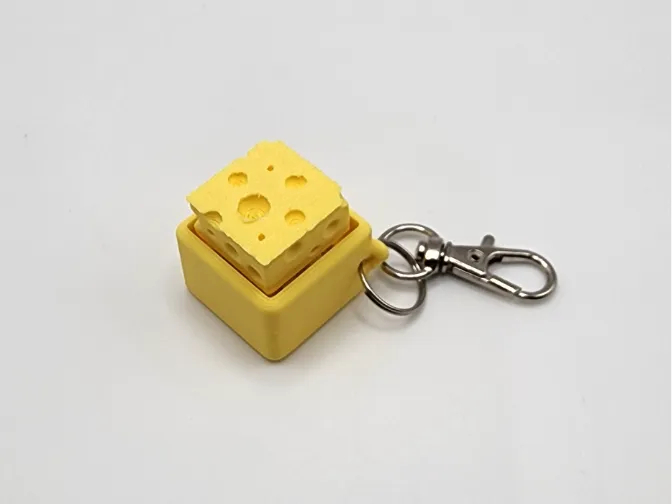 Cheese Click Fidget Keychain