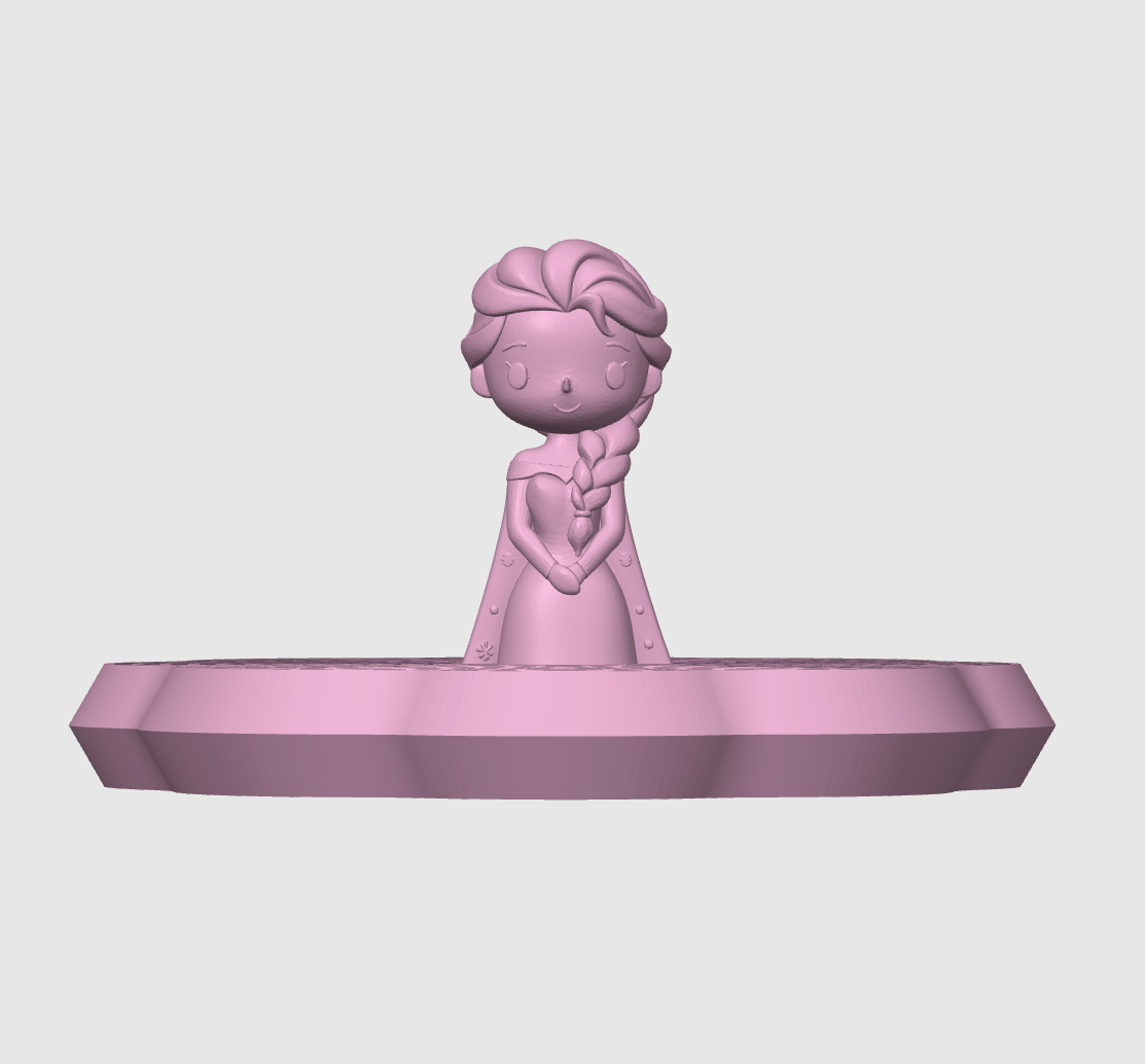 Miniatura 2 do modelo 3D 跳舞的艾莎公主-解压玩具萝卜塔-可动玩具儿童可活动玩具