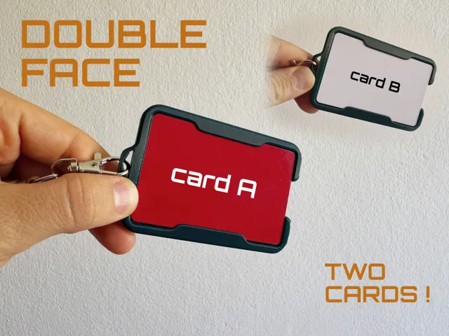 DOUBLE FACED-CARD Vertical Slip-In Badge-ID holder