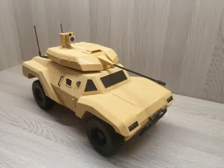 螃蟹车 crab轻型装甲侦察车 1/17模型 轮胎可动