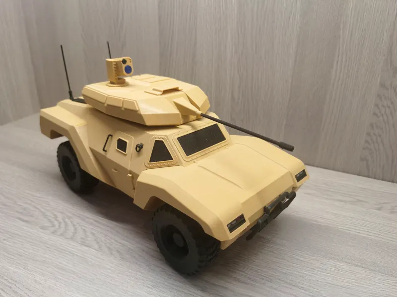 螃蟹车 crab轻型装甲侦察车 1/17模型 轮胎可动