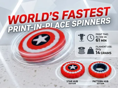 The Worlds Fastest Print in Place Fidget Spinner