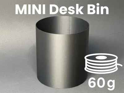 MINI Desk Bin | Modern Desktop Trash Can | Round