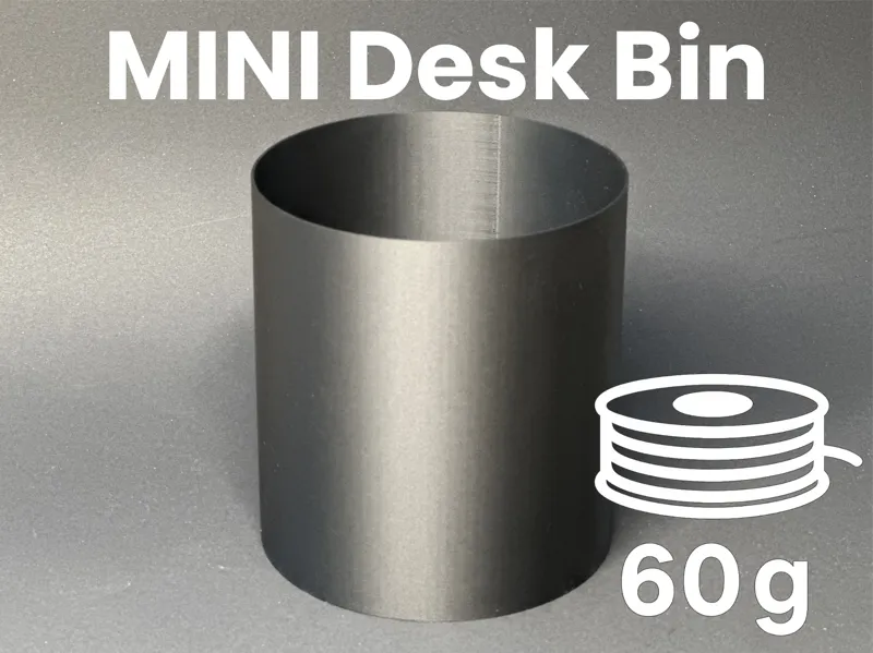 MINI Desk Bin | Modern Desktop Trash Can | Round