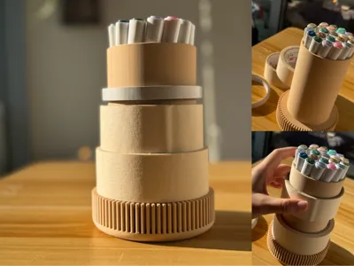 Tape and pen holder