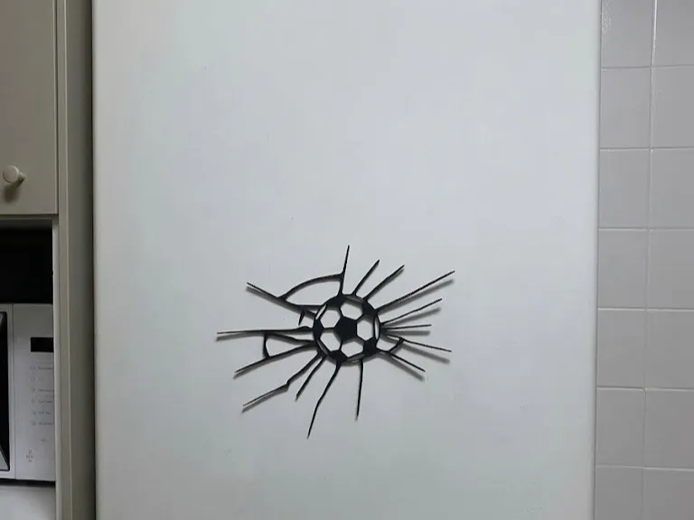Broken by the ball