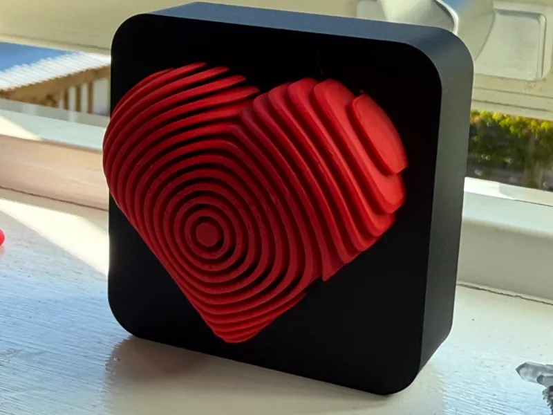 Circulary cut heart