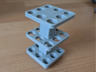 Paintbrush Holder Gridfinity 1x1 10mm Holes