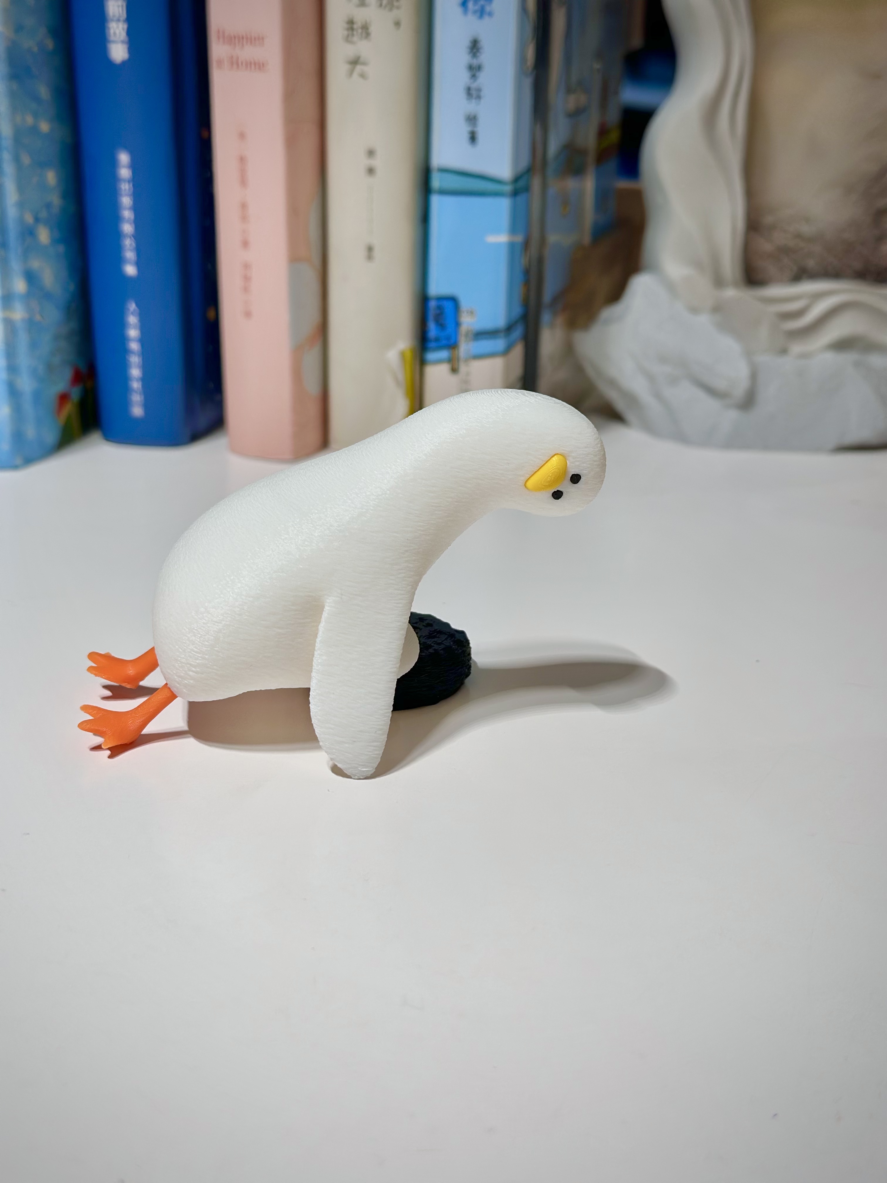 Miniatura 1 do modelo 3D 躺平鸭 摆烂鸭+可旋转椅子（无ams 拆件拼装）