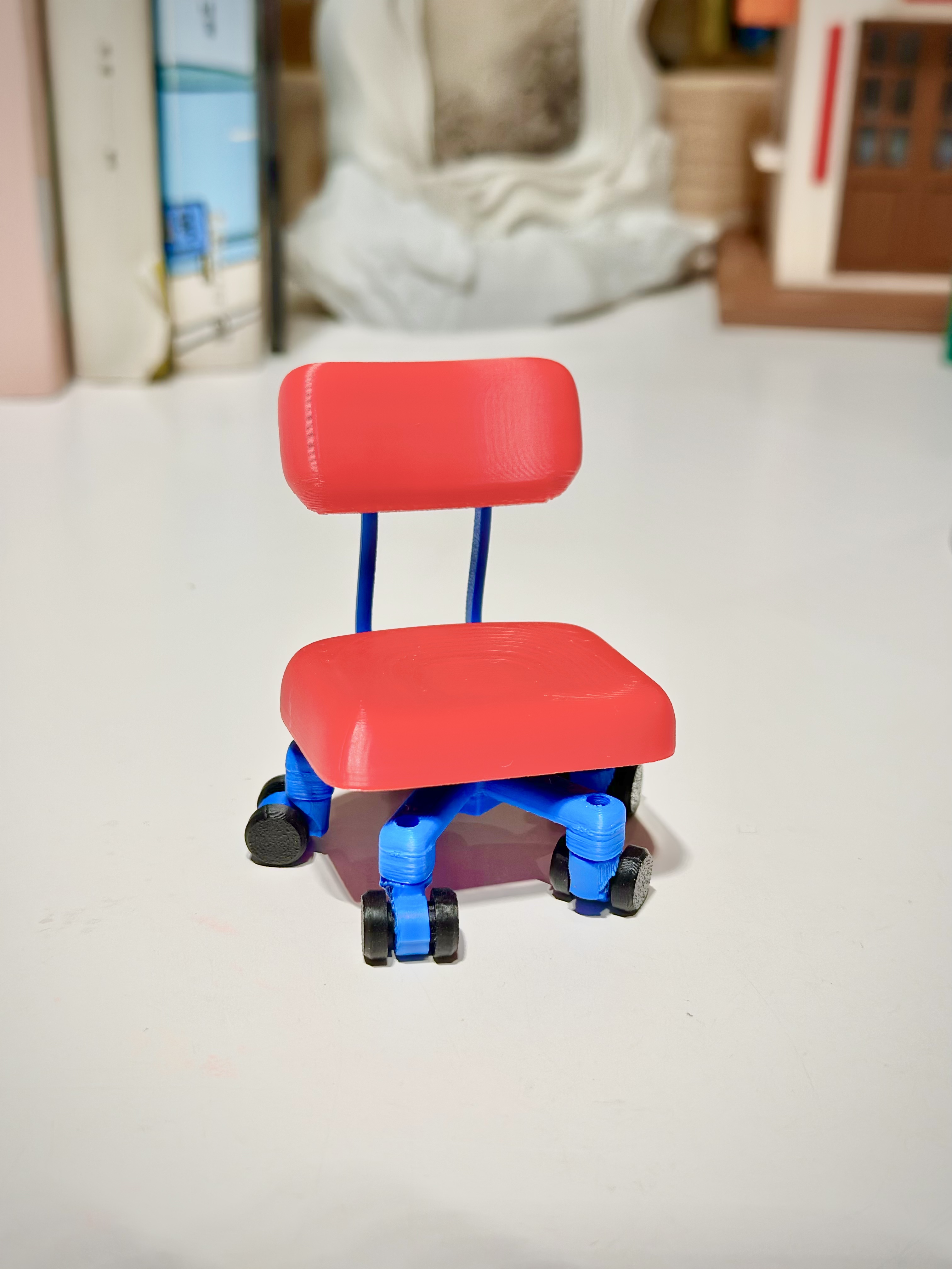 Miniatura 2 do modelo 3D 躺平鸭 摆烂鸭+可旋转椅子（无ams 拆件拼装）