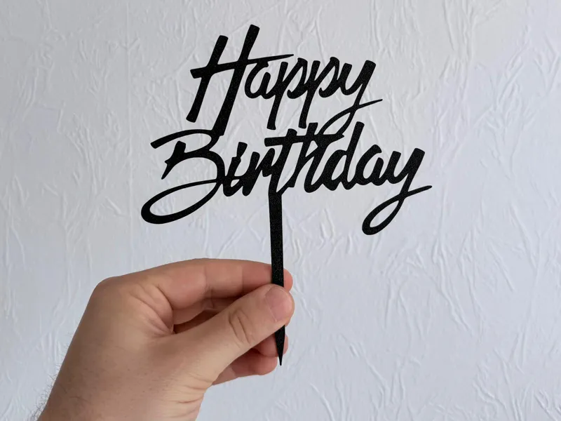 Cake topper - Happy birthday