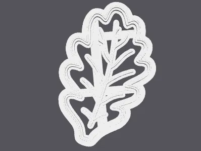 Leaf cookie cutter